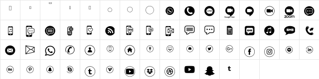 Sosmed_phone Regular  glyph index