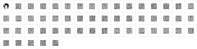Arabesque Initialen Regular  glyph index