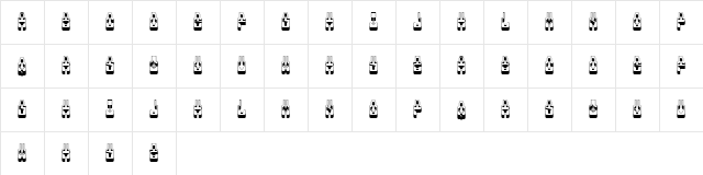 Athens Hollow Regular  glyph index