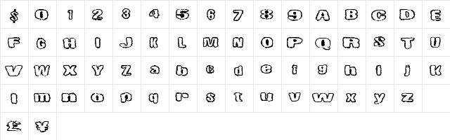 LittleSpooky Regular  glyph index