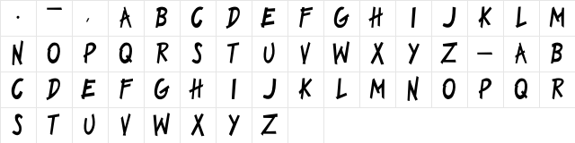 DILOVE Regular  glyph index