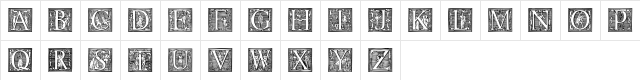 Picto Glyphs AltC Regular  glyph index