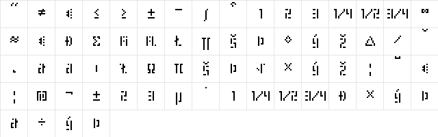 Eboy TNTBetaExpert  glyph index