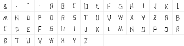 Zerengetti SemiBold  glyph index