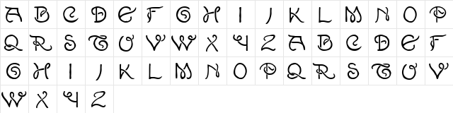 Lewis F. Day 191 Regular  glyph index