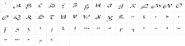 AL Princess Jasmine Regular  glyph index