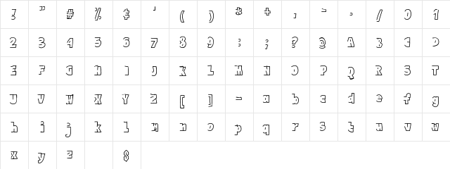 Hayskul Regular  glyph index