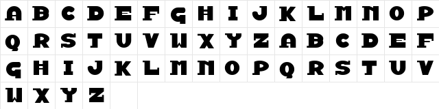 Experimenta Regular  glyph index
