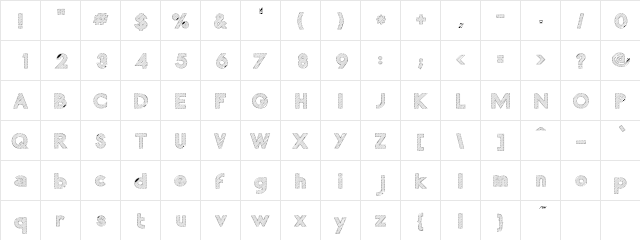Blockade Regular  glyph index