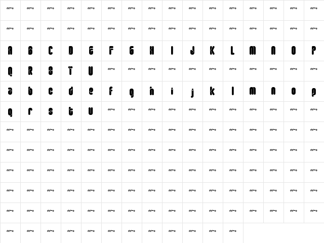 FT Roundabout round  glyph index