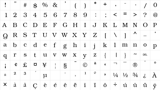 KacstOne KacstOne  glyph index
