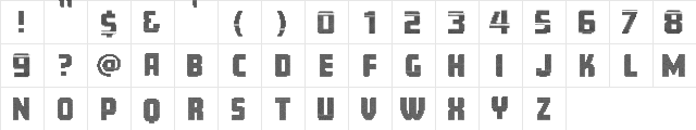 Christmas Knitted  glyph index
