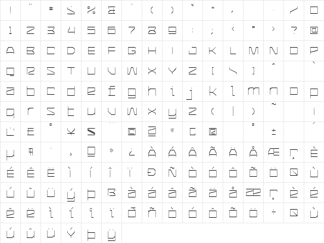 CommunityService Thin  glyph index