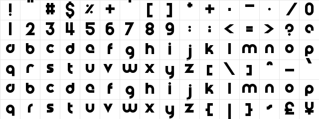 Hello Angel Regular  glyph index