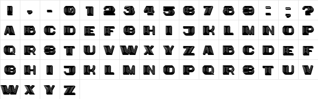 Mafioza Regular  glyph index