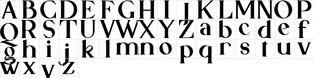 Qaligo Regular  glyph index