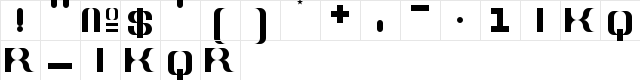5Winter Sans Regular  glyph index