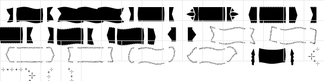 Christmas Banners Regular  glyph index