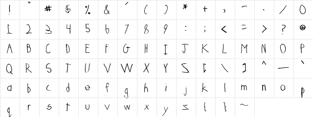 2Peas Austin Regular  glyph index