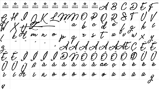 Pumpkins Personal Use Regular  glyph index