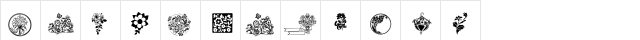101! Floral Designs 2 Regular  glyph index