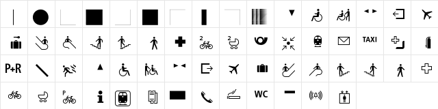 BVGPictEins Regular  glyph index