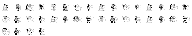 Kringle Kapers Regular  glyph index