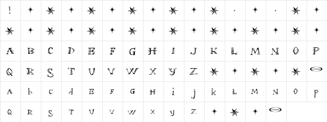 Font in a Red Suit The Christmas Font  glyph index