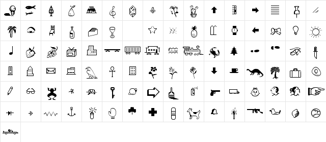 Cairo Medium  glyph index
