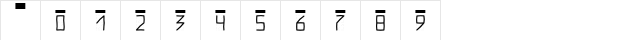 PostIndexHand1 Bold  glyph index