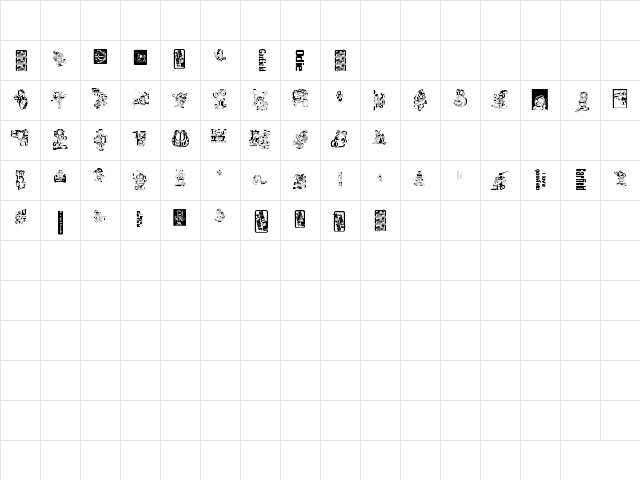 MellowFonts2 Regular  glyph index