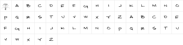 DamnedArchitect Regular  glyph index