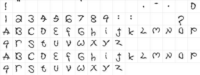 Bugs Regular  glyph index