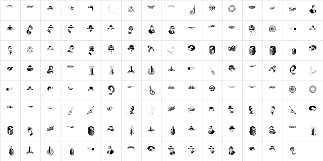 SLGardel Regular  glyph index