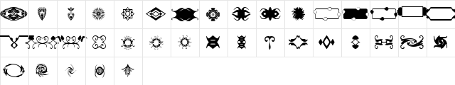 BR Odd Assortment 1 BR Odd Assortment 1  glyph index