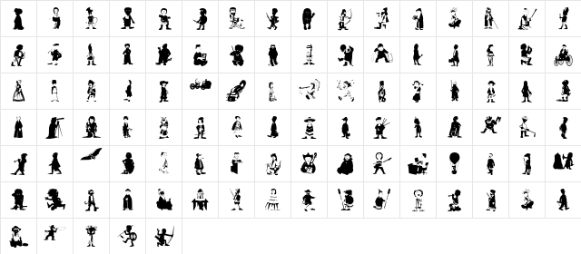 HistoricPeople Regular  glyph index