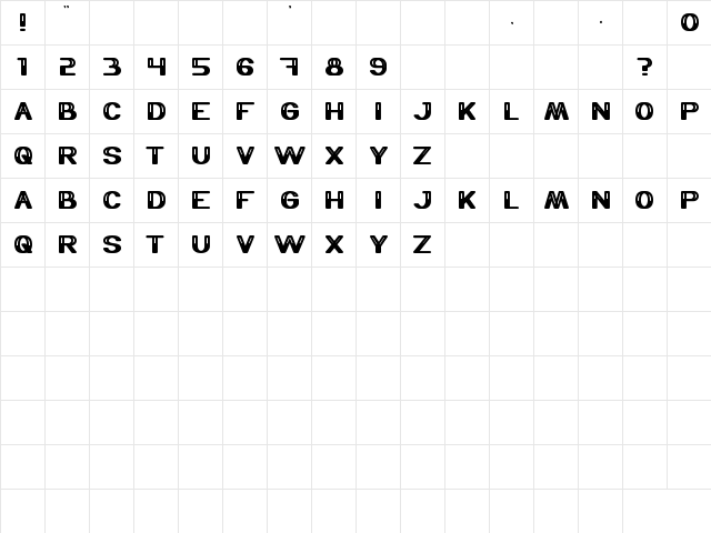 THERMOMETER Regular  glyph index
