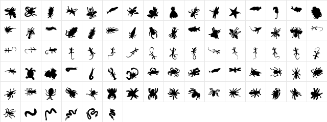 Ann Crawlers  glyph index