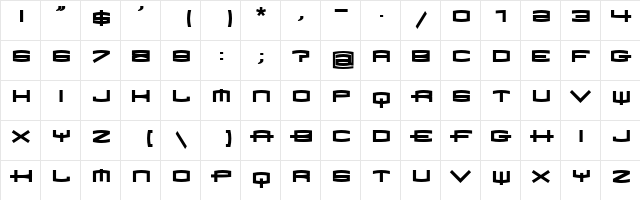 1979 Regular  glyph index