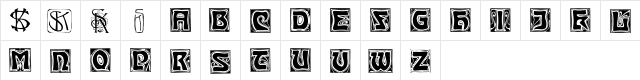 KinigsteinKaps Regular  glyph index