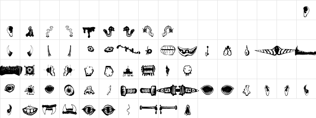 Bauhaus Regular  glyph index