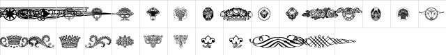 WieynkFrakturVignetten Regular  glyph index