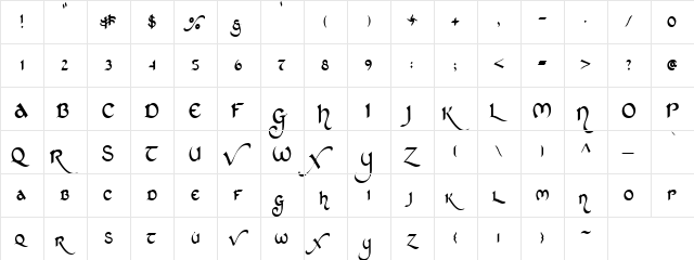St Charles Thin Regular  glyph index