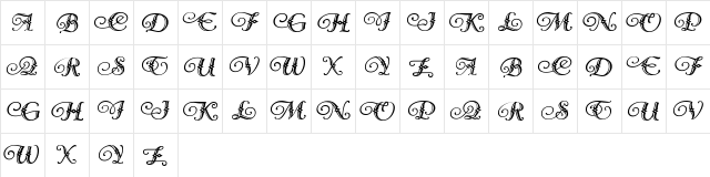 Diamond Dreams Regular  glyph index