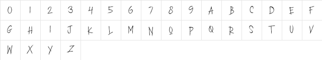 ZOMBIES NIGHT Regular  glyph index