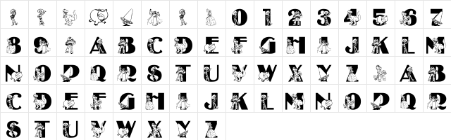 LMS Beyond Infinity Regular  glyph index