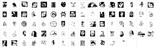 Vectortrials Regular  glyph index