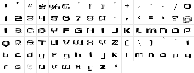 LHF Cool Blue Convex Regular  glyph index