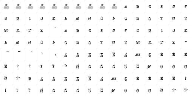 MOSKITOES SHADOW Regular  glyph index