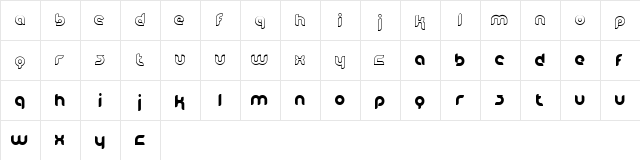 Bumblebee Regular  glyph index